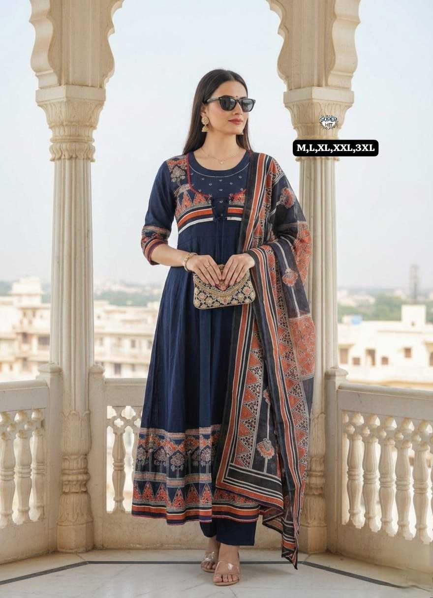 Ynf Cotton KESH536 festive Kurti Wholesale Festive Kurtis Anarkali Kurtis Embroidered Kurtis Manufacturer- Kapda Export