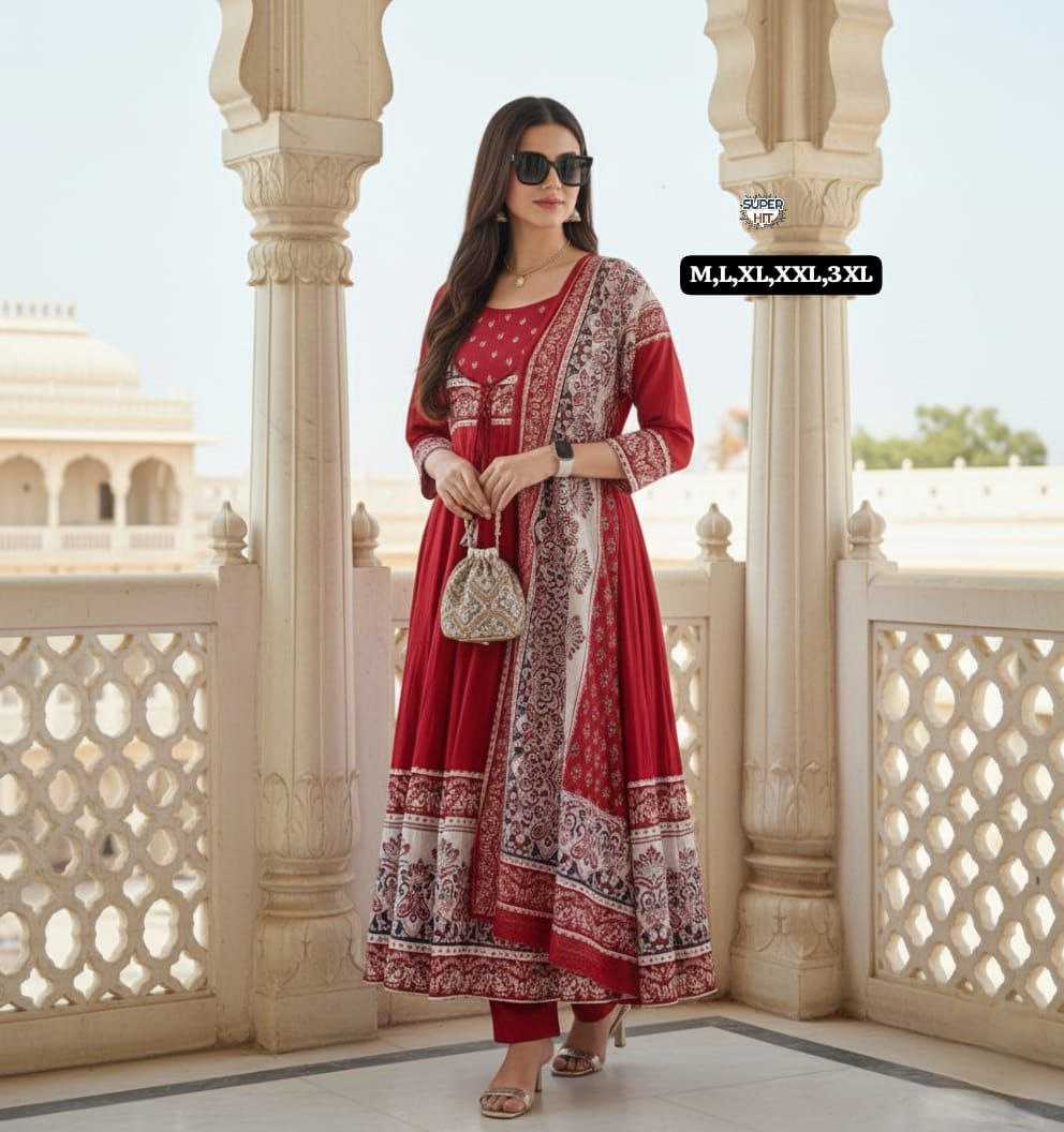 Ynf Cotton KESH536 festive Kurti Wholesale Festive Kurtis Anarkali Kurtis Embroidered Kurtis Manufacturer- Kapda Export