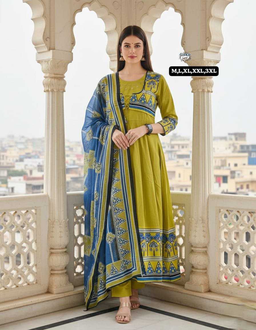 Ynf Cotton KESH536 festive Kurti Wholesale Festive Kurtis Anarkali Kurtis Embroidered Kurtis Manufacturer- Kapda Export