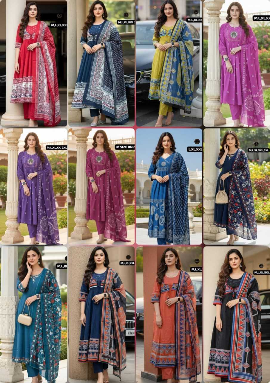 Ynf Cotton KESH536 MUNNI Kurti Wholesale Festive Kurtis Anarkali Kurtis Embroidered Kurtis Manufacturer- Kapda Export