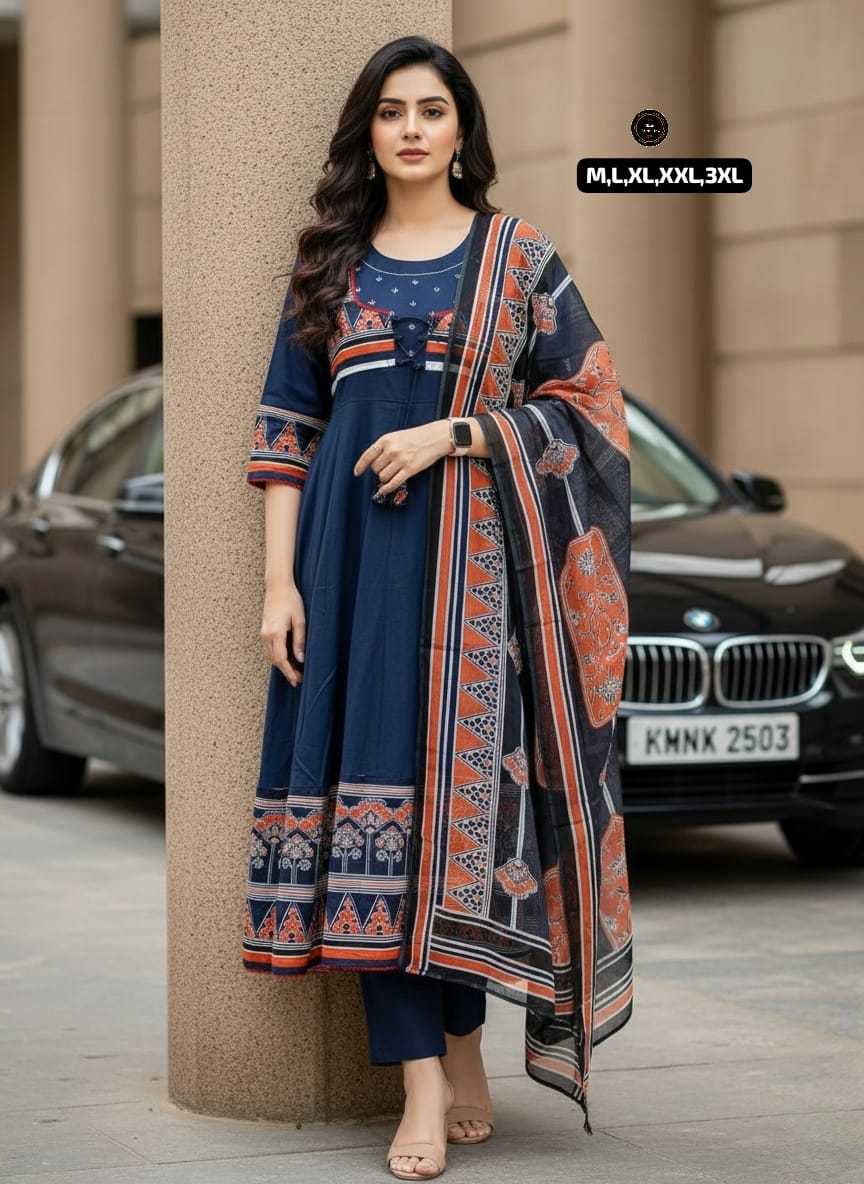 Ynf Cotton KESH536 MUNNI Kurti Wholesale Festive Kurtis Anarkali Kurtis Embroidered Kurtis Manufacturer- Kapda Export