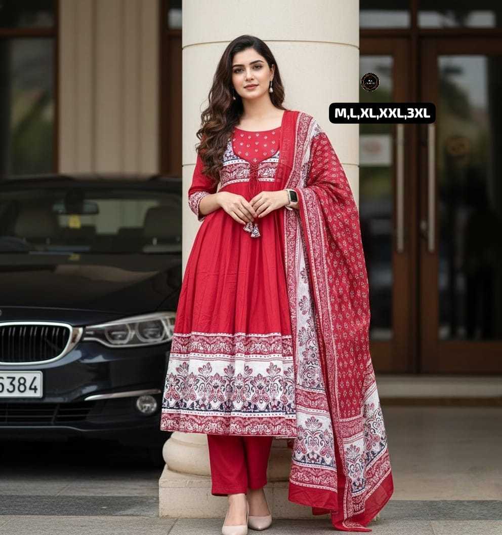 Ynf Cotton KESH536 MUNNI Kurti Wholesale Festive Kurtis Anarkali Kurtis Embroidered Kurtis Manufacturer- Kapda Export