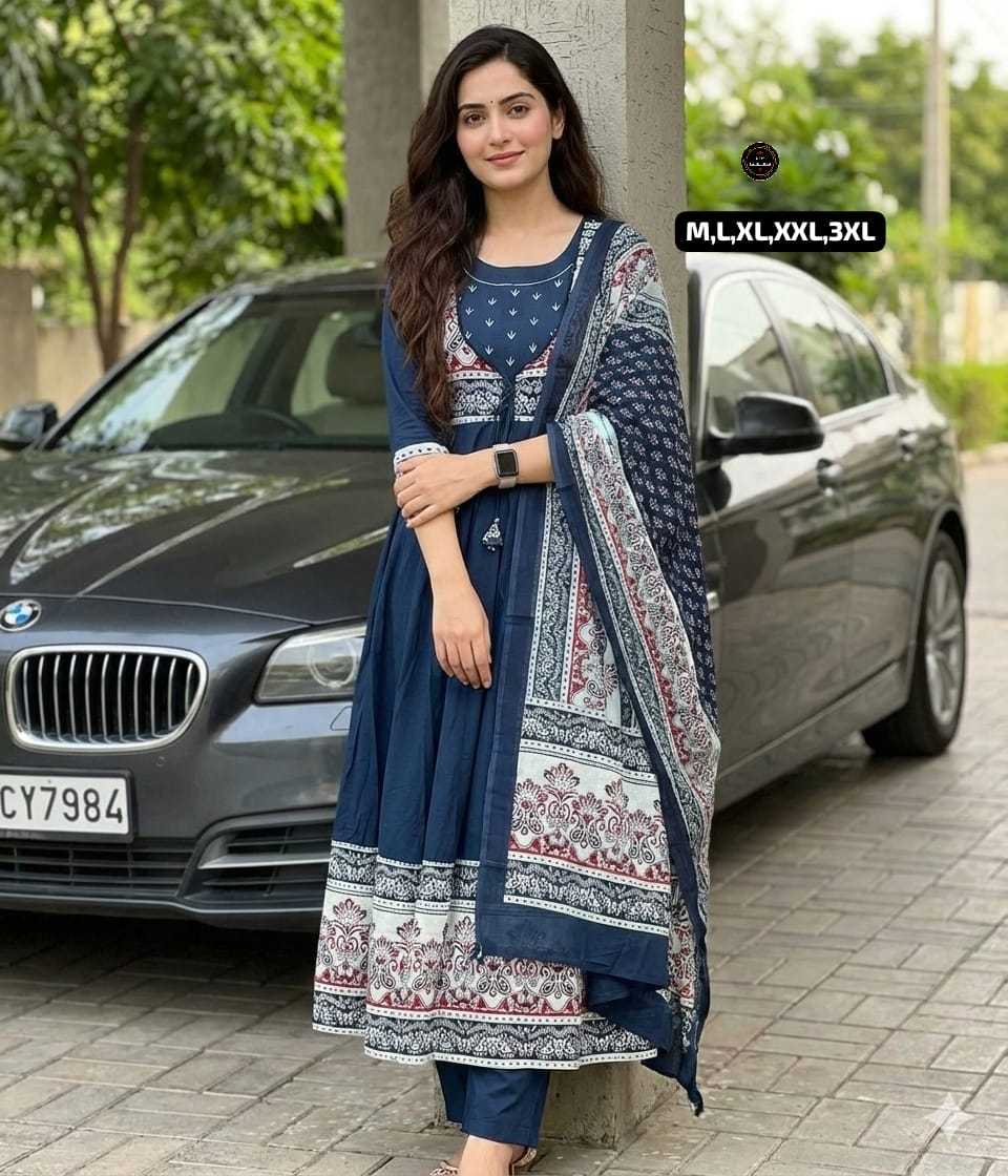 Ynf Cotton KESH536 MUNNI Kurti Wholesale Festive Kurtis Anarkali Kurtis Embroidered Kurtis Manufacturer- Kapda Export