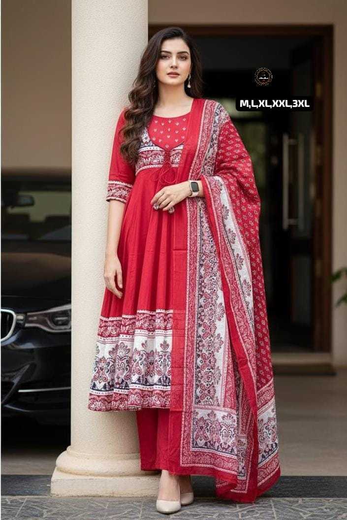 Ynf Cotton KESH536 MUNNI Kurti Wholesale Festive Kurtis Anarkali Kurtis Embroidered Kurtis Manufacturer- Kapda Export