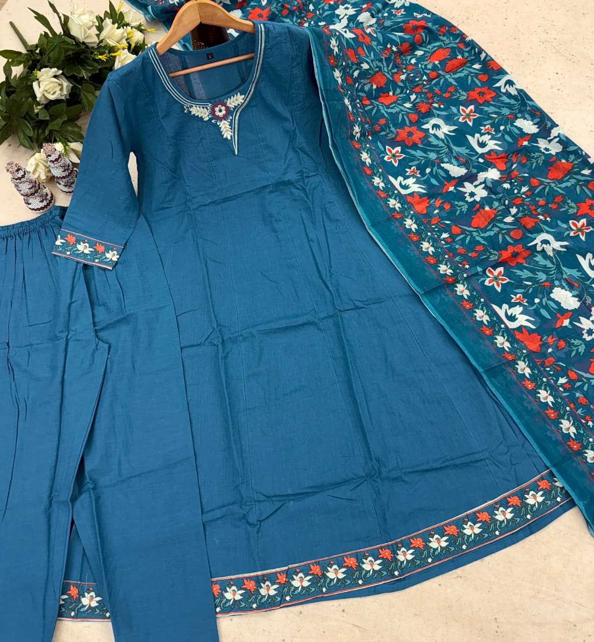 Ynf Cotton KESH536 MUNNI Kurti Wholesale Festive Kurtis Anarkali Kurtis Embroidered Kurtis Manufacturer- Kapda Export