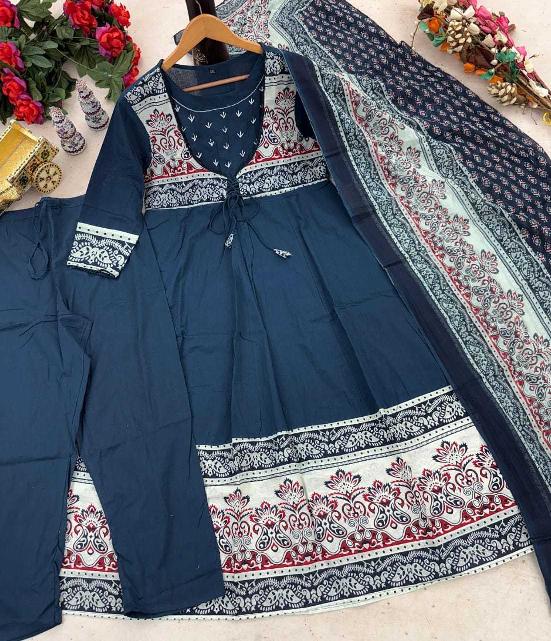Ynf Cotton KESH536 MUNNI Kurti Wholesale Festive Kurtis Anarkali Kurtis Embroidered Kurtis Manufacturer- Kapda Export