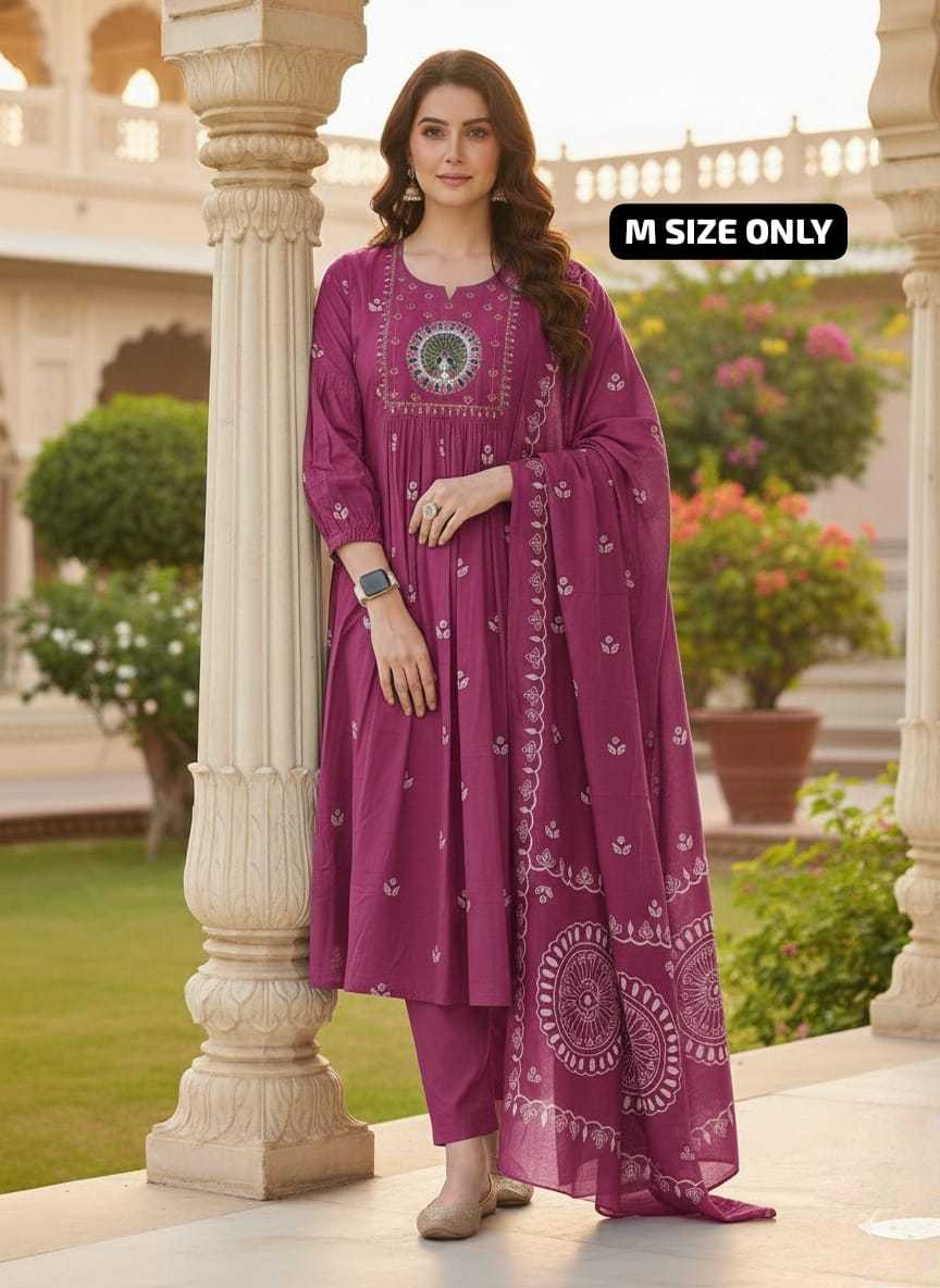 Ynf Cotton KESH536 MUNNI Kurti Wholesale Festive Kurtis Anarkali Kurtis Embroidered Kurtis Manufacturer- Kapda Export