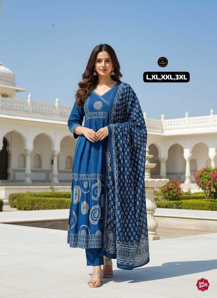 Ynf Cotton KESH536 MUNNI Kurti Wholesale Festive Kurtis Anarkali Kurtis Embroidered Kurtis Manufacturer- Kapda Export