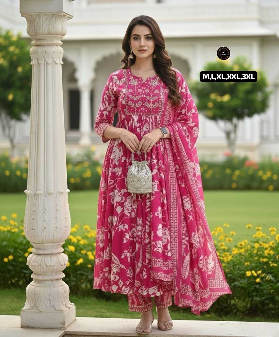 Ynf Cotton KESH536 NITISH Kurti Wholesale Festive Kurtis Anarkali Kurtis Embroidered Kurtis Manufacturer- Kapda Export