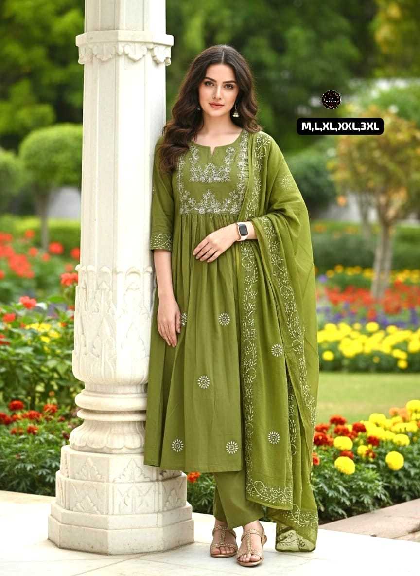 Ynf Cotton KESH536 NITISH Kurti Wholesale Festive Kurtis Anarkali Kurtis Embroidered Kurtis Manufacturer- Kapda Export