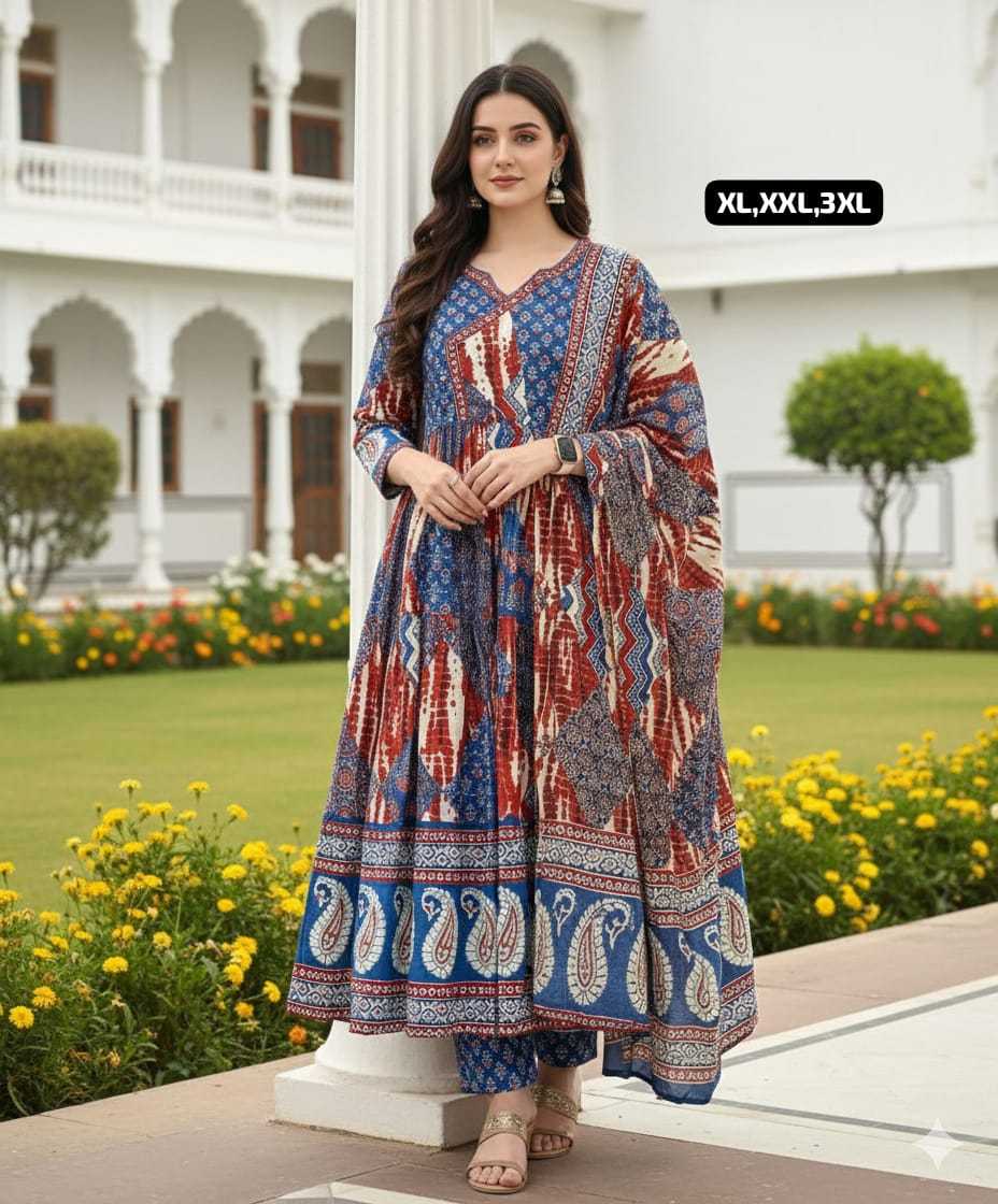 Ynf Cotton KESH536 NITISH Kurti Wholesale Festive Kurtis Anarkali Kurtis Embroidered Kurtis Manufacturer- Kapda Export