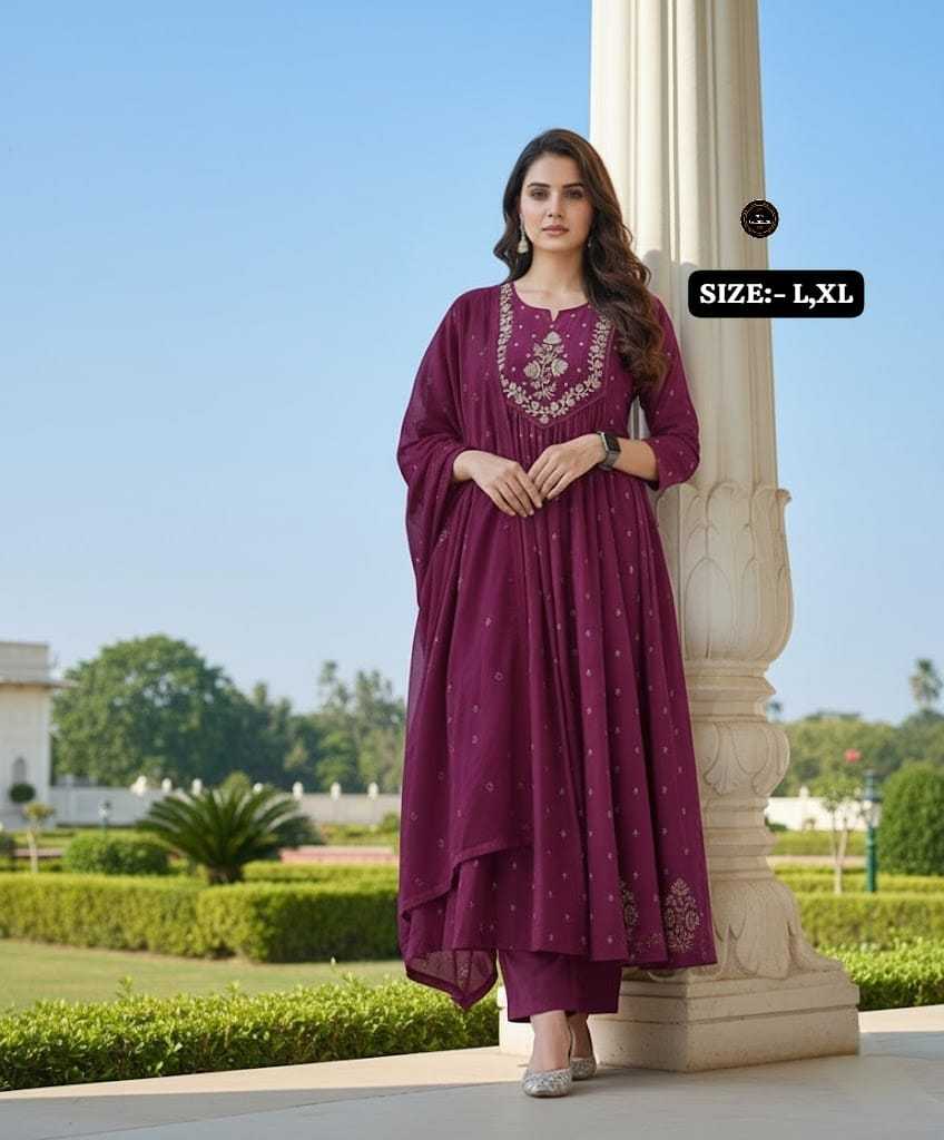 Ynf Cotton KESH536 NITISH Kurti Wholesale Festive Kurtis Anarkali Kurtis Embroidered Kurtis Manufacturer- Kapda Export