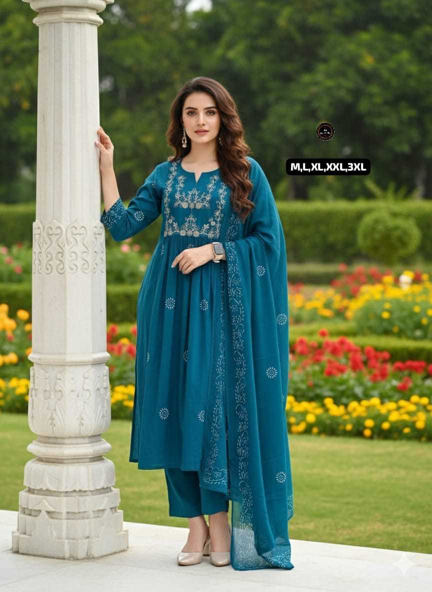 Ynf Cotton KESH536 NITISH Kurti Wholesale Festive Kurtis Anarkali Kurtis Embroidered Kurtis Manufacturer- Kapda Export