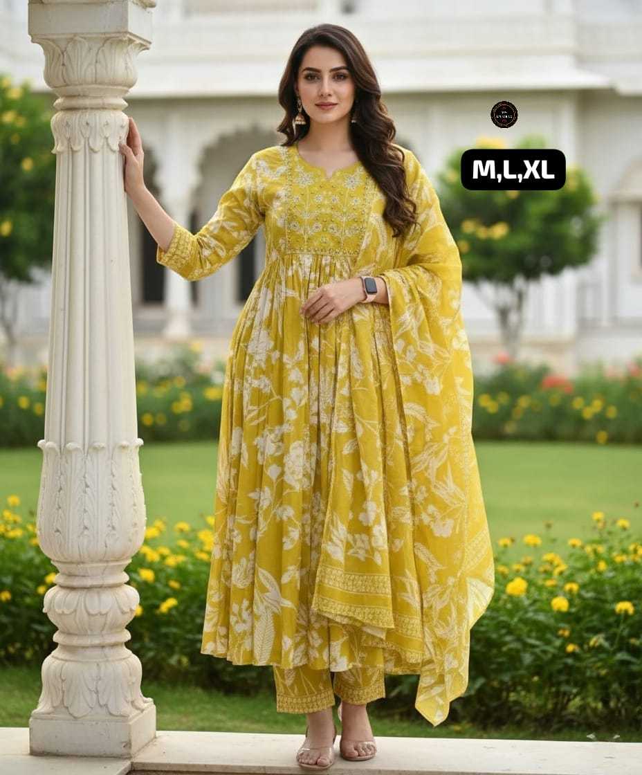 Ynf Cotton KESH536 NITISH Kurti Wholesale Festive Kurtis Anarkali Kurtis Embroidered Kurtis Manufacturer- Kapda Export