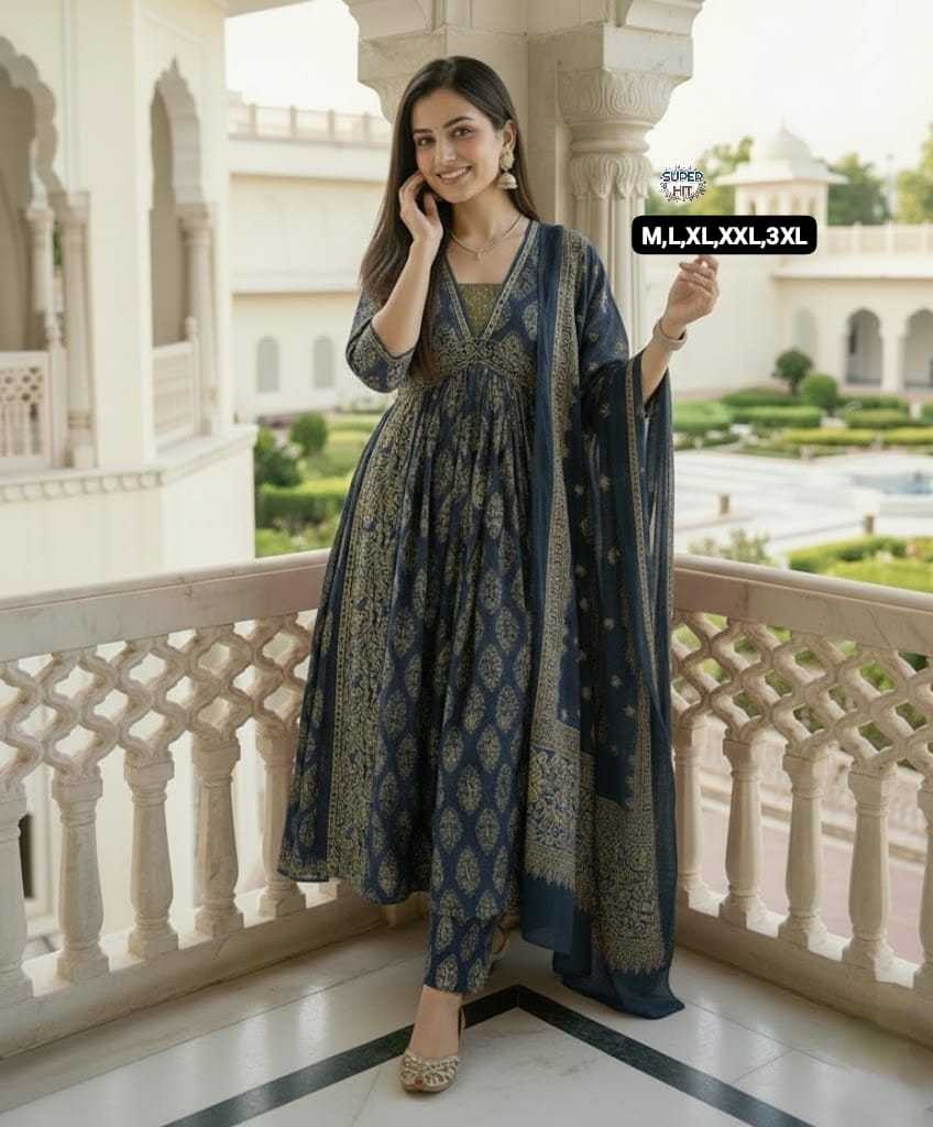 Ynf Cotton KESH536 PARUL Kurti Wholesale Festive Kurtis Anarkali Kurtis Embroidered Kurtis Manufacturer- Kapda Export