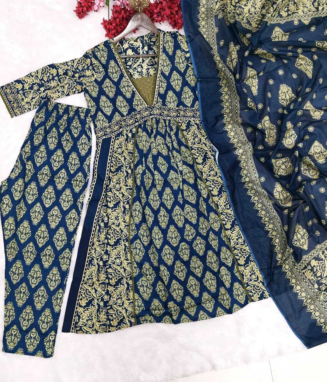 Ynf Cotton KESH536 PARUL Kurti Wholesale Festive Kurtis Anarkali Kurtis Embroidered Kurtis Manufacturer- Kapda Export