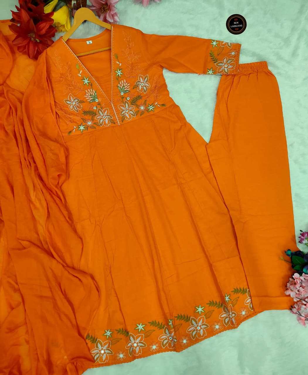 Ynf Cotton KESH536 PARUL Kurti Wholesale Festive Kurtis Anarkali Kurtis Embroidered Kurtis Manufacturer- Kapda Export