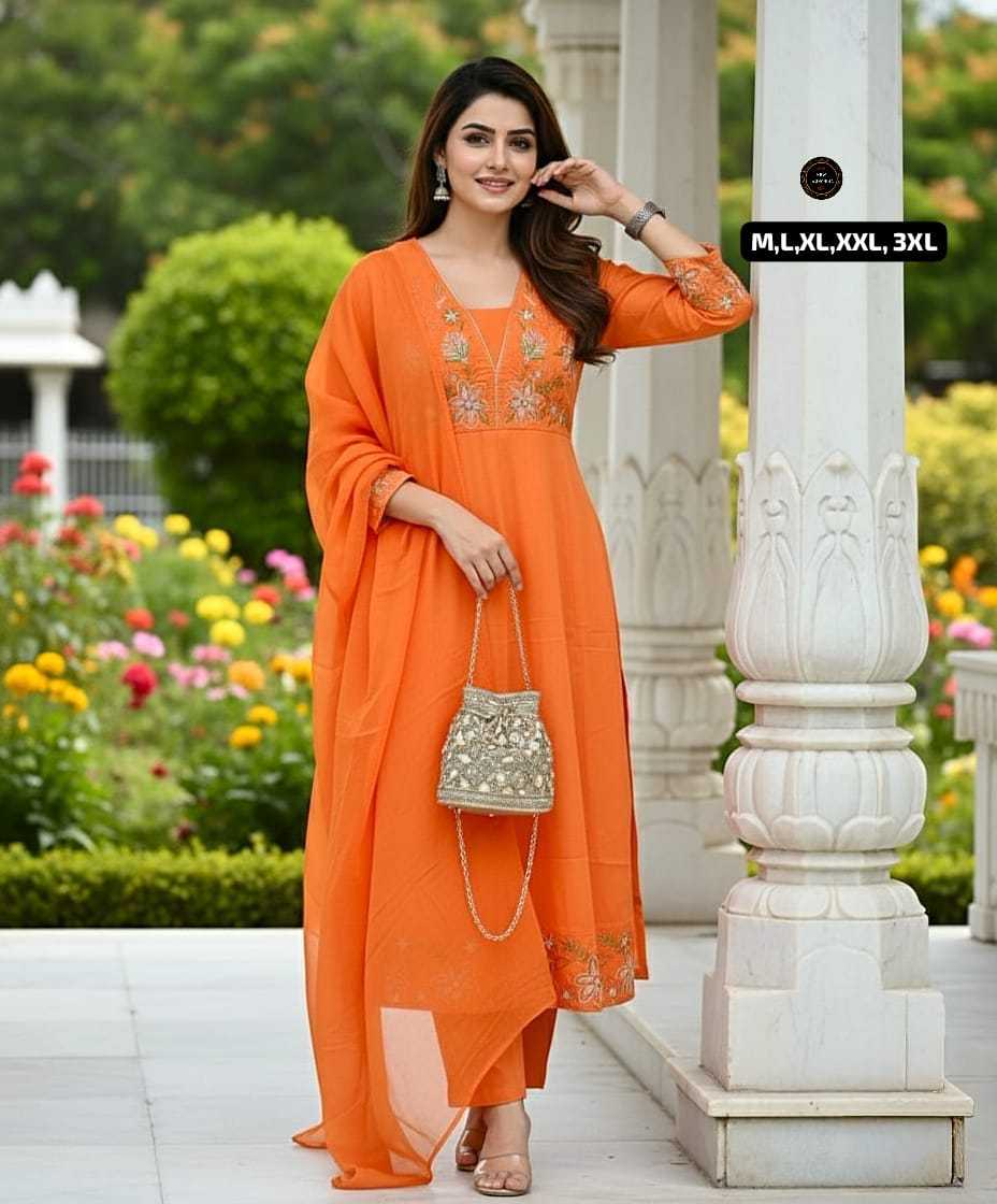 Ynf Cotton KESH536 PARUL Kurti Wholesale Festive Kurtis Anarkali Kurtis Embroidered Kurtis Manufacturer- Kapda Export