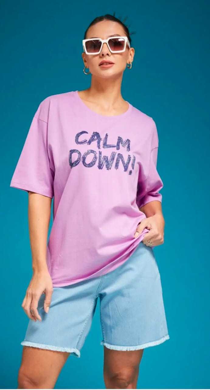 Ynf Cotton KESH544 CALM DOWN Western Wears Wholesale Tops One Piece Dress Women Shirts Manufacturer- Kapda Export