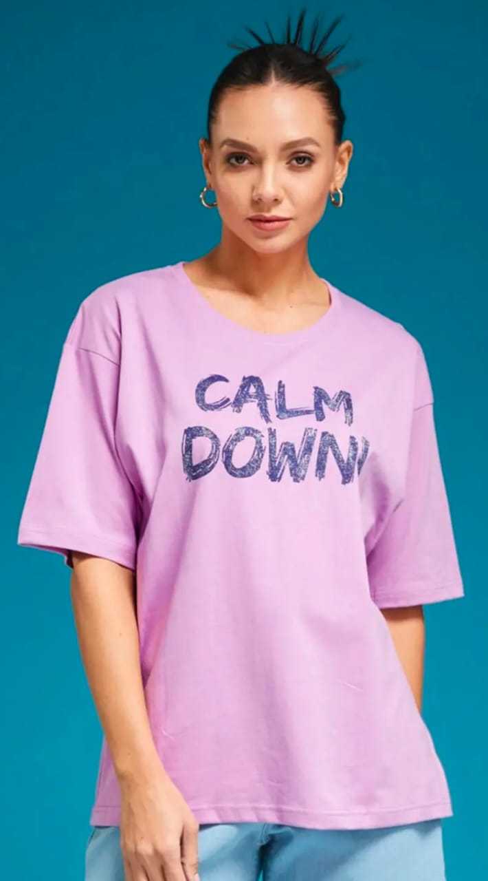 Ynf Cotton KESH544 CALM DOWN Western Wears Wholesale Tops One Piece Dress Women Shirts Manufacturer- Kapda Export