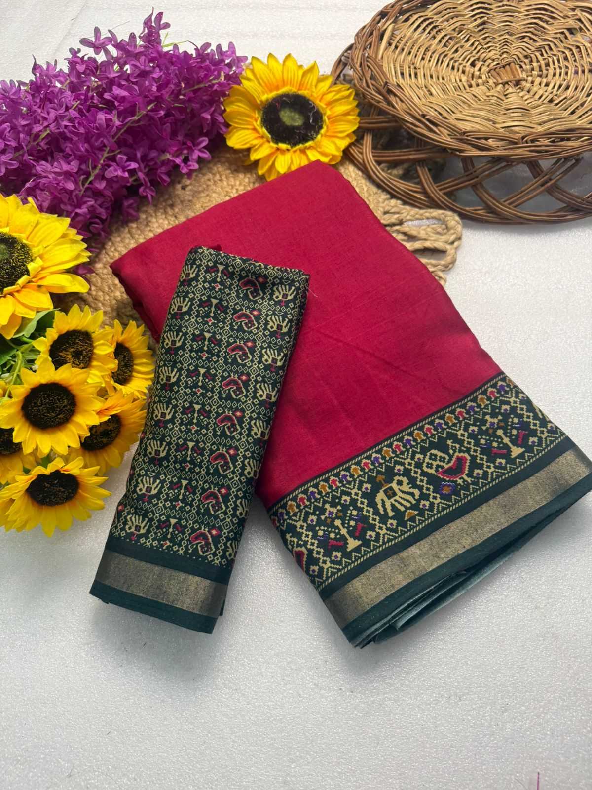 Ynf Cotton KESH576 presant Sarees Wholesale Cotton Linen Sarees Bandhani Bandhej Sarees Ikkat Saree Manufacturer- Kapda Export