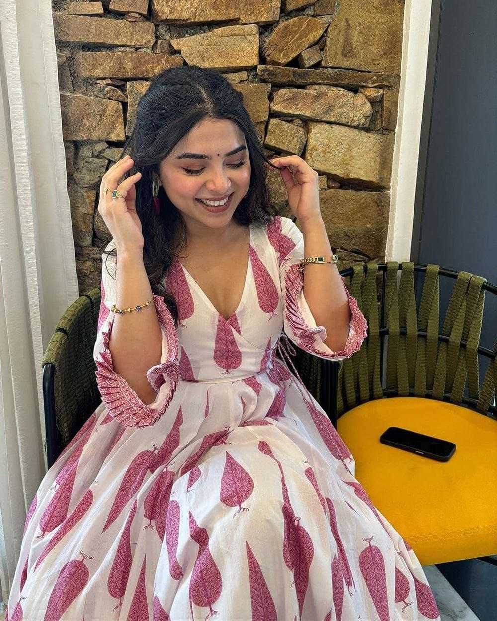 Ynf Cotton KESH613 KALI Gowns Wholesale Printed Gowns Party Wear Gowns Designer Gowns Manufacturer- Kapda Export