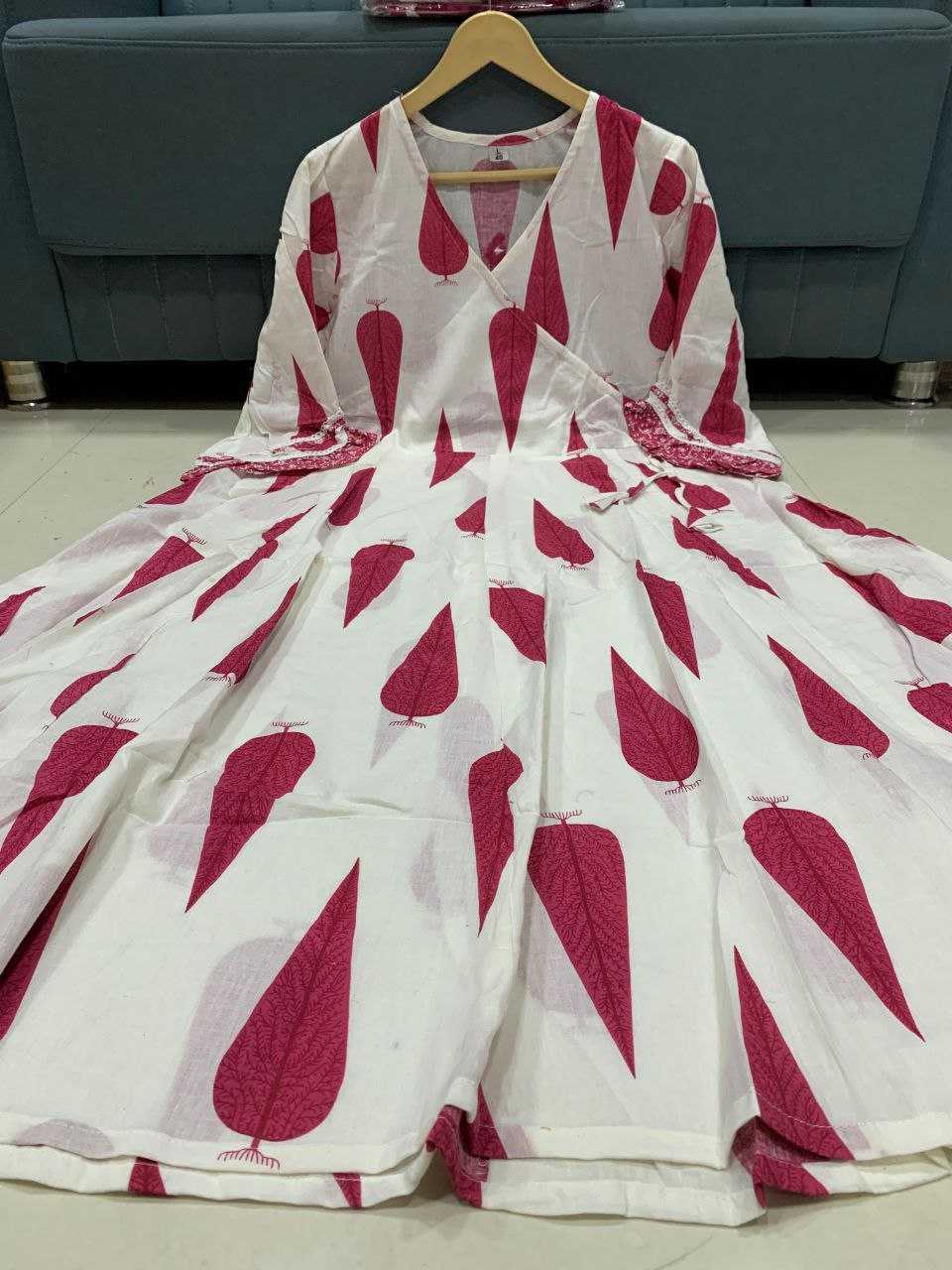 Ynf Cotton KESH613 KALI Gowns Wholesale Printed Gowns Party Wear Gowns Designer Gowns Manufacturer- Kapda Export