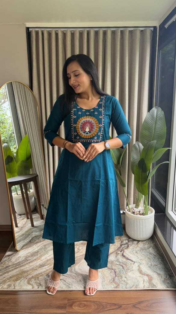 Ynf Cotton KESH623 122 Kurti Festive Collections Plus Size Collections Wholesale Cotton Kurtis A-Line Kurtis Kurti With Palazzo Manufacturer- Kapda Export