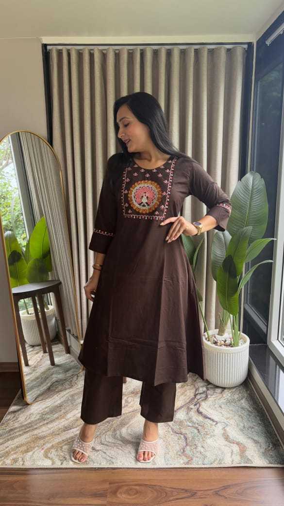 Ynf Cotton KESH623 122 Kurti Festive Collections Plus Size Collections Wholesale Cotton Kurtis A-Line Kurtis Kurti With Palazzo Manufacturer- Kapda Export