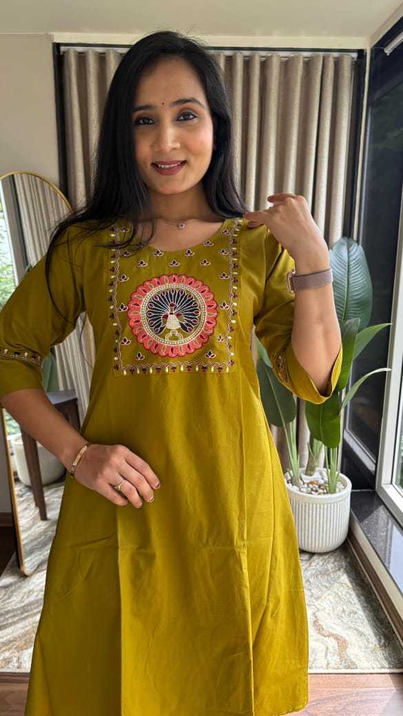 Ynf Cotton KESH623 122 Kurti Festive Collections Plus Size Collections Wholesale Cotton Kurtis A-Line Kurtis Kurti With Palazzo Manufacturer- Kapda Export