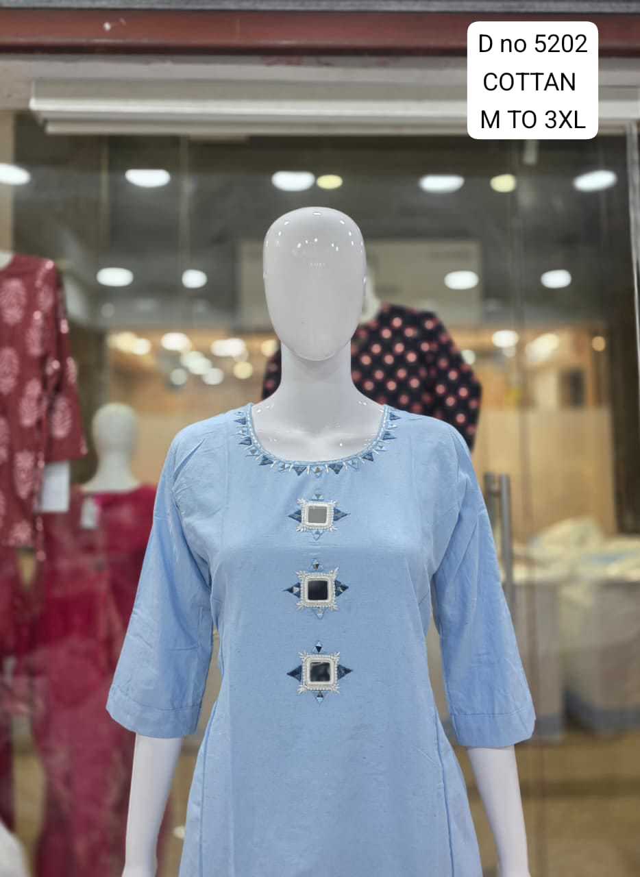 Ynf Cotton KESH623 5202 Kurti Wholesale Fancy Kurti Kurti With Palazzo Kurtis With Pockets Manufacturer- Kapda Export