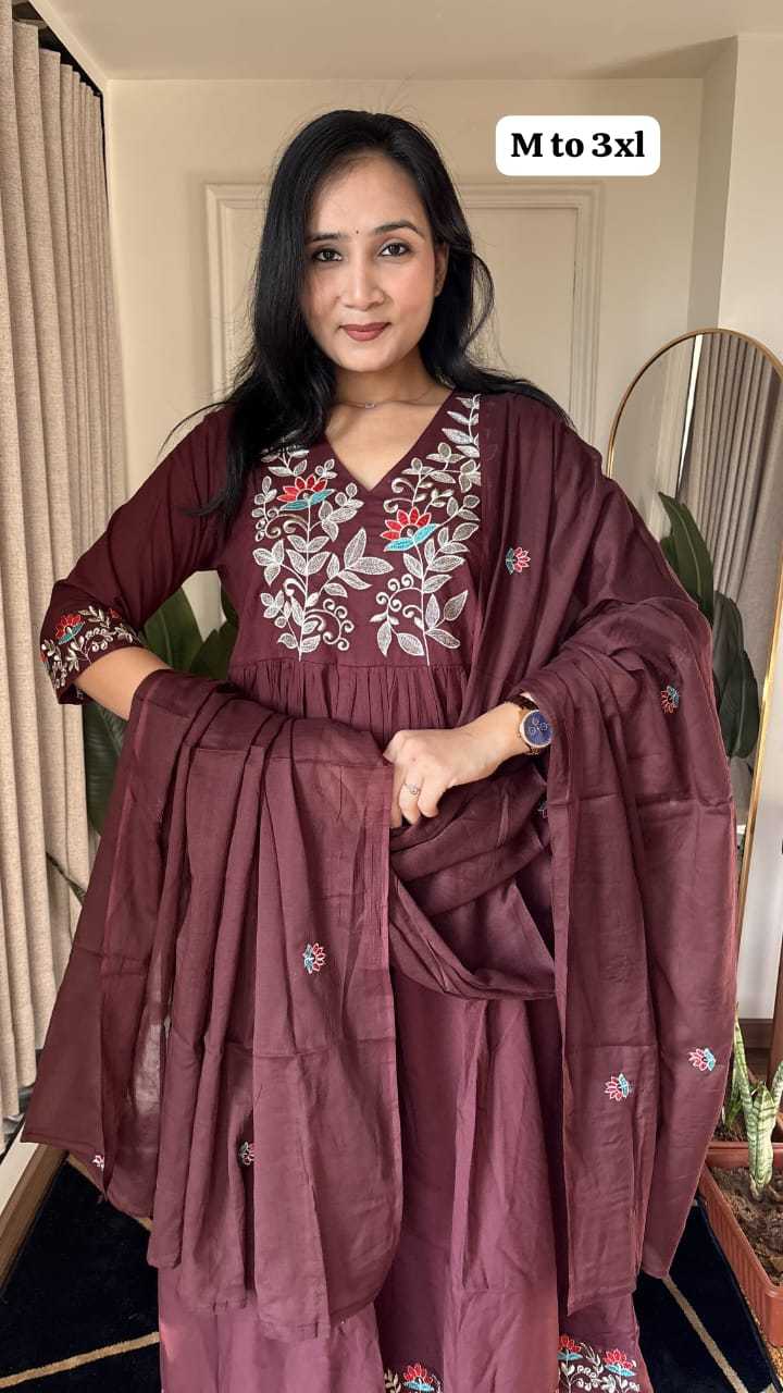 Ynf Cotton KESH623 RUSTAM Kurti Wholesale Cotton Kurtis Anarkali Kurtis Embroidered Kurtis Manufacturer- Kapda Export