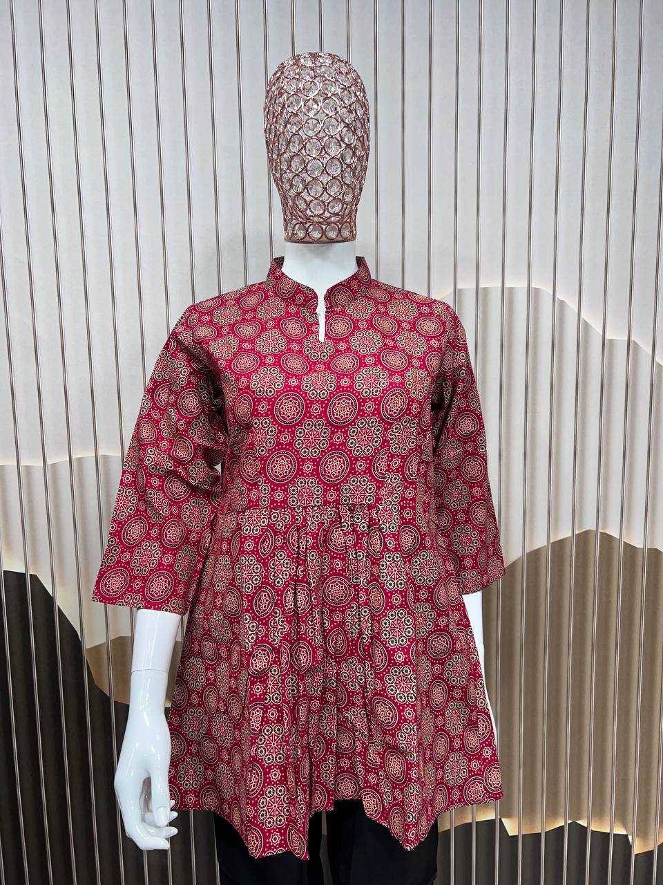 Ynf Cotton KESH642 0505 Kurti Wholesale Short Kurtis Printed Kurtis Cotton Kurtis Manufacturer- Kapda Export