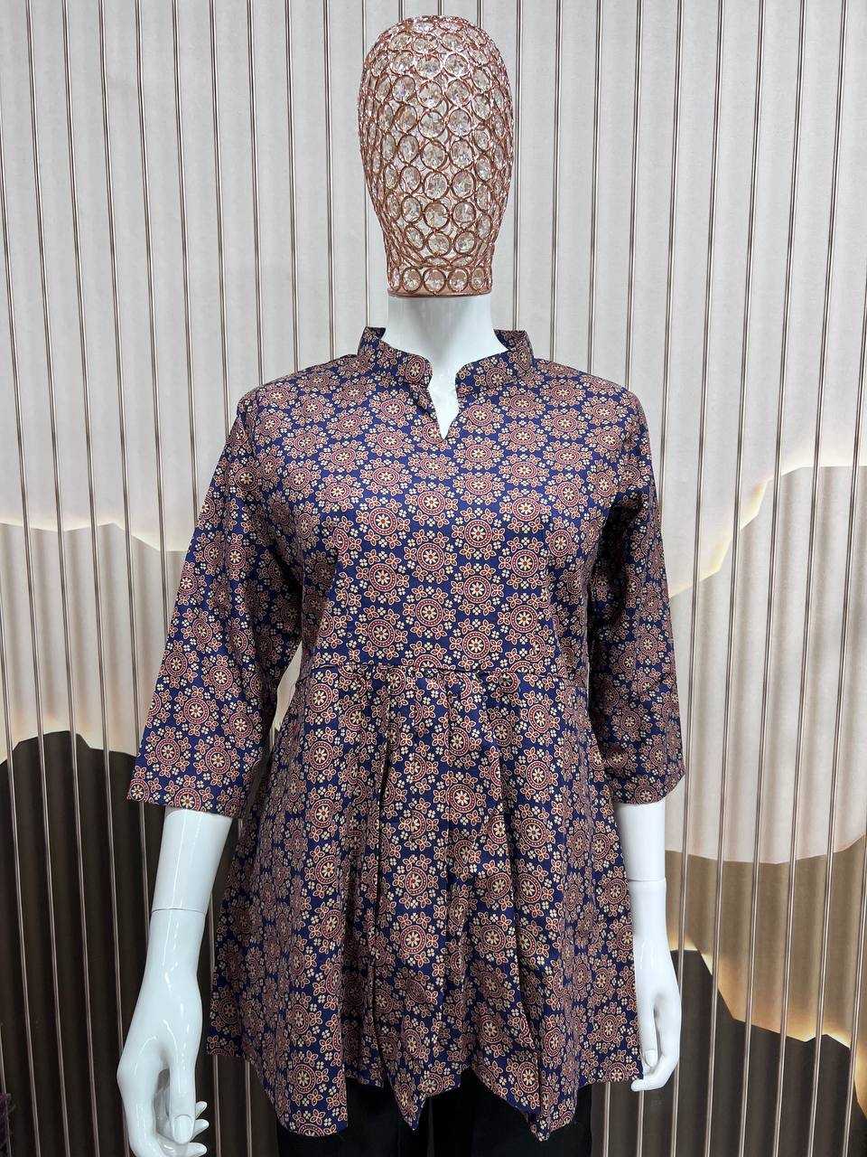 Ynf Cotton KESH642 0505 Kurti Wholesale Short Kurtis Printed Kurtis Cotton Kurtis Manufacturer- Kapda Export