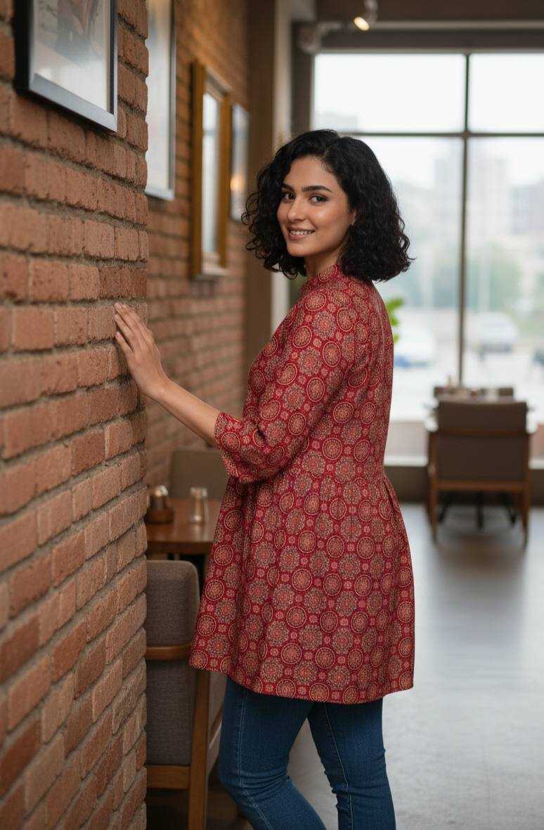 Ynf Cotton KESH642 0505 Kurti Wholesale Short Kurtis Printed Kurtis Cotton Kurtis Manufacturer- Kapda Export