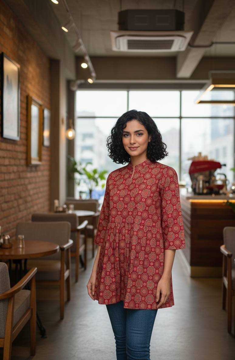 Ynf Cotton KESH642 0505 Kurti Wholesale Short Kurtis Printed Kurtis Cotton Kurtis Manufacturer- Kapda Export