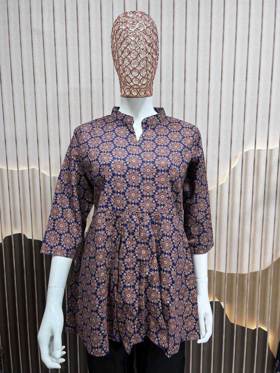 Ynf Cotton KESH642 0505 Kurti Wholesale Short Kurtis Printed Kurtis Cotton Kurtis Manufacturer- Kapda Export