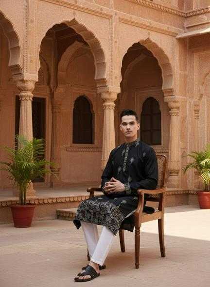 Ynf Cotton KESH659 Pushpa3 Mens Wear Wholesale Mens Kurtas Men Cotton Kurta Men Wedding kurta Manufacturer- Kapda Export