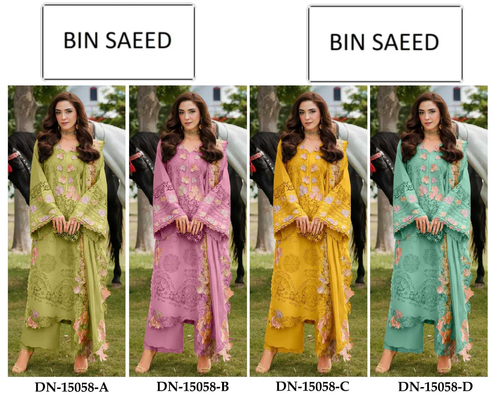 Ynf Cotton KESH677 BIN SAEED ALL HITS Suits & Dresses Wholesale Ladies Suits Embroidery Suits Ladies Salwar Suits Manufacturer- Kapda Export