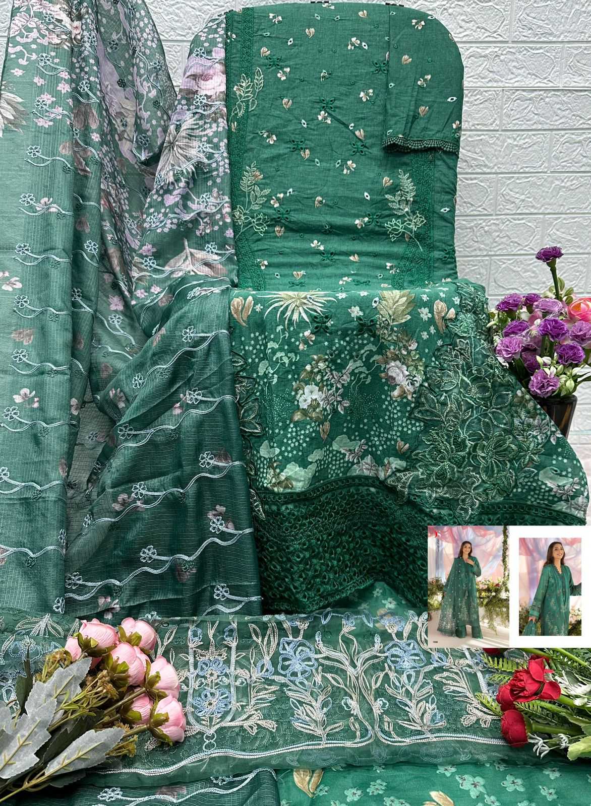 Ynf Cotton KESH677 DEEPSY Sobia Nazir Suits & Dresses Wholesale Printed Suits Embroidery Suits Designer Suits Manufacturer- Kapda Export