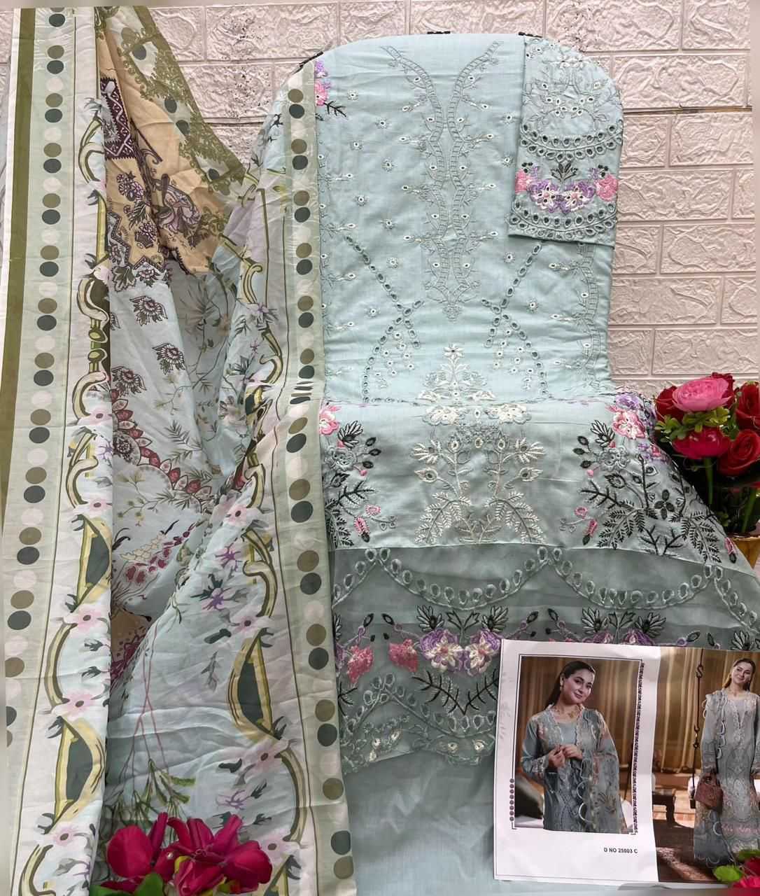 Ynf Cotton KESH677 SANIYA 25003 Suits & Dresses Wholesale Embroidery Suits Cotton Suits Designer Suits Manufacturer- Kapda Export