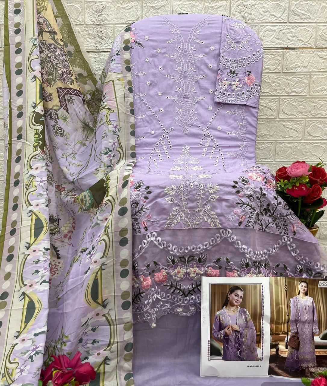 Ynf Cotton KESH677 SANIYA 25003 Suits & Dresses Wholesale Embroidery Suits Cotton Suits Designer Suits Manufacturer- Kapda Export