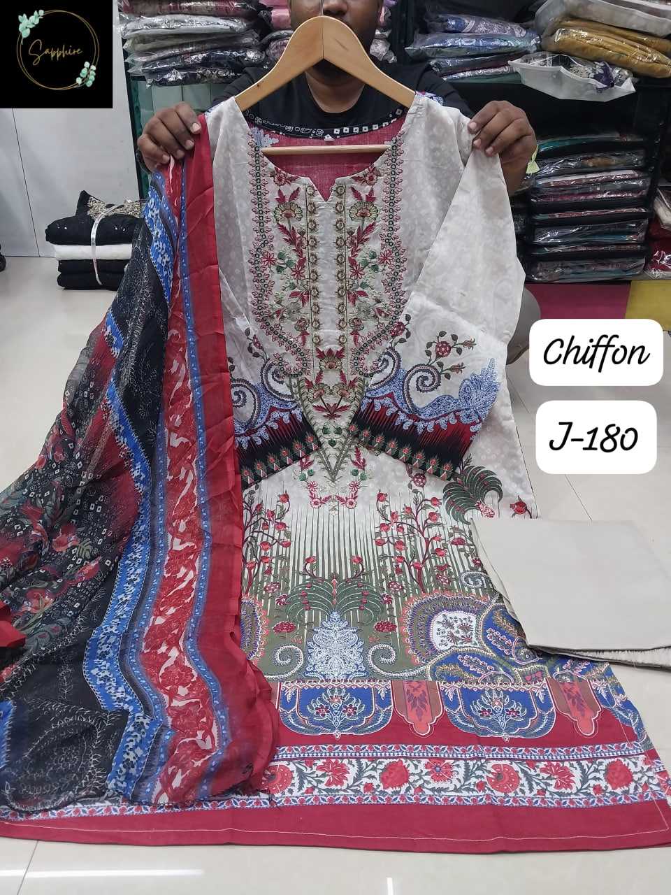 Ynf Cotton KESH677 SAPPHIRE JAZMIN VOL-180 Suits & Dresses Islamic Clothing Festive Collections Wholesale Pakistani Suits Cotton Suits Eid Collections Manufacturer- Kapda Export