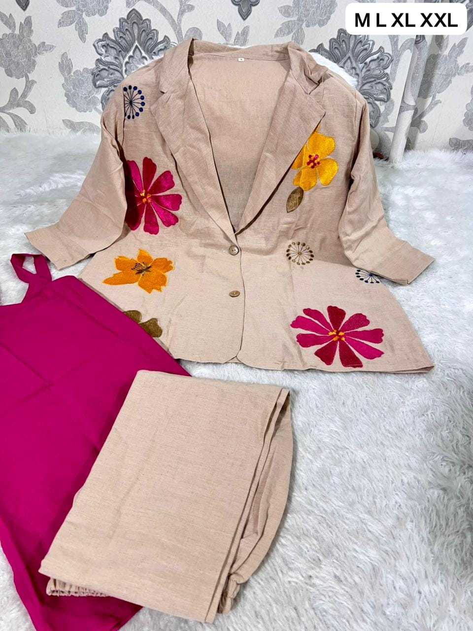 Ynf Cotton KESH684 Flax Western Wears Wholesale Co-ord Set Tops Bottom Wear Manufacturer- Kapda Export