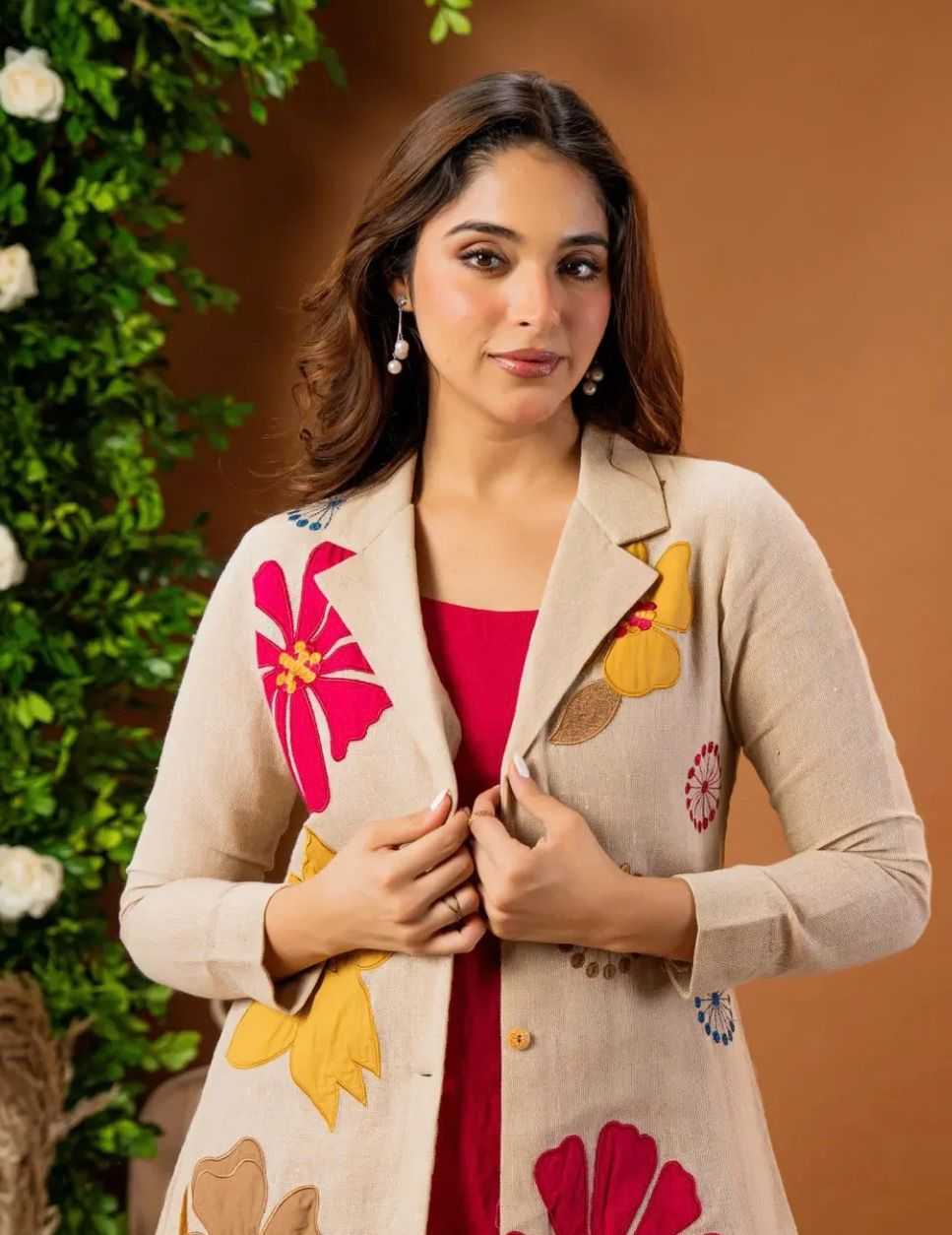 Ynf Cotton KESH684 Flax Western Wears Wholesale Co-ord Set Tops Bottom Wear Manufacturer- Kapda Export