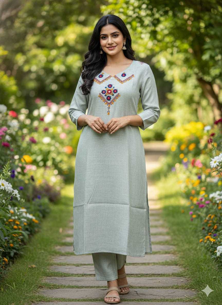 Ynf Cotton KESH684 NECK Kurti Wholesale Designer Kurtis Mirror Work Kurti Embroidered Kurtis Manufacturer- Kapda Export