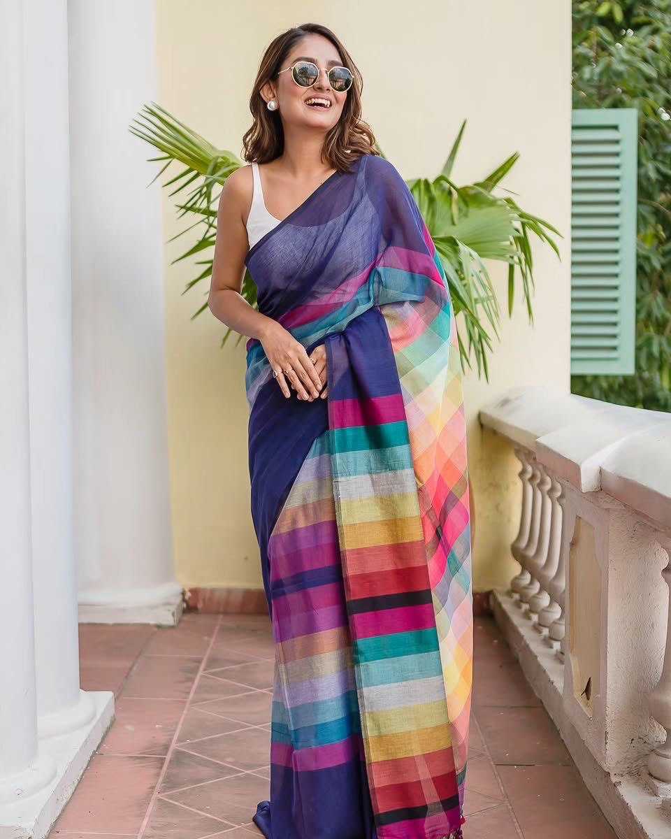 Ynf Cotton KESH740 231 Sarees Wholesale Designer Sarees Tussar Sarees Lightweight Sarees Manufacturer- Kapda Export