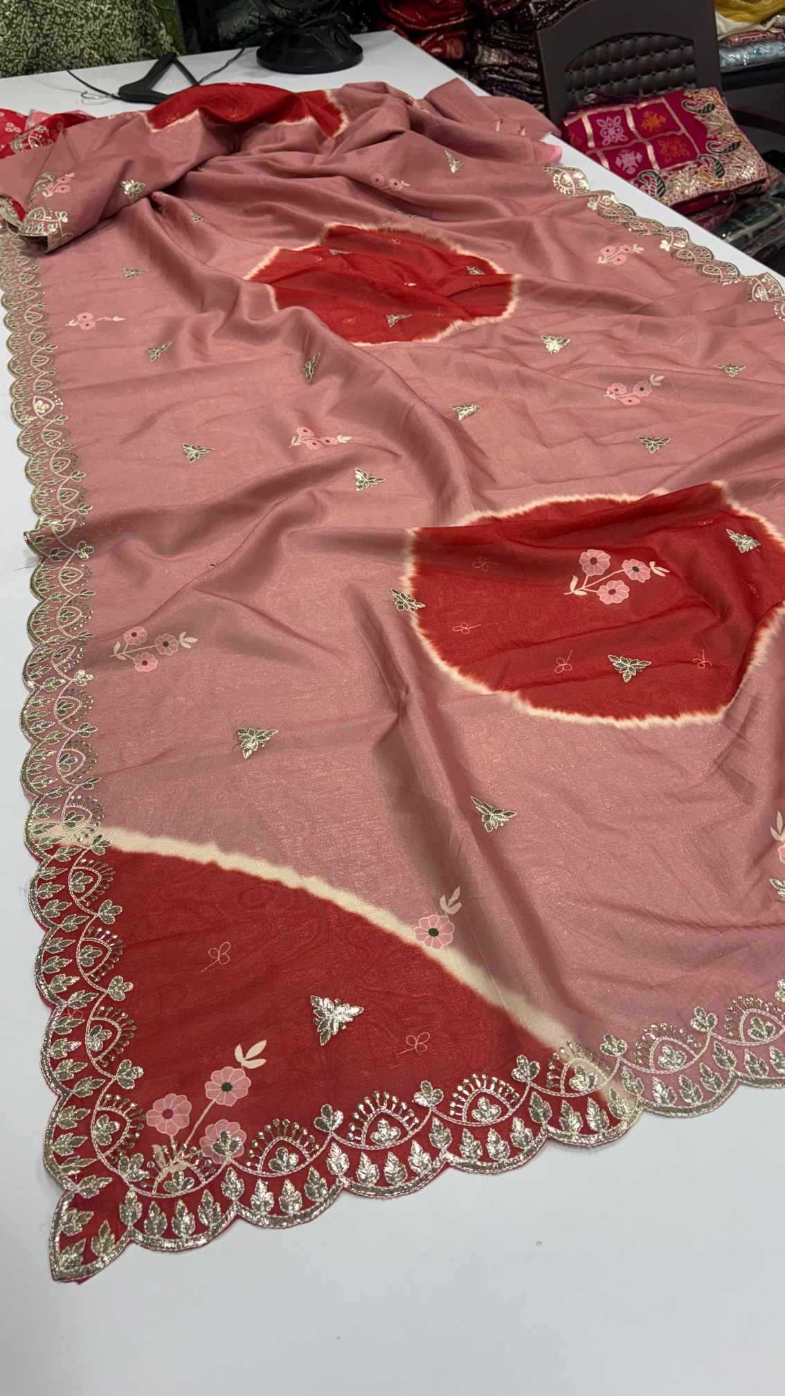 Ynf Cotton RIN102 Doria Sarees Wholesale Party Wear Sarees Fancy Sarees Gota Patti Sarees Manufacturer- Kapda Export