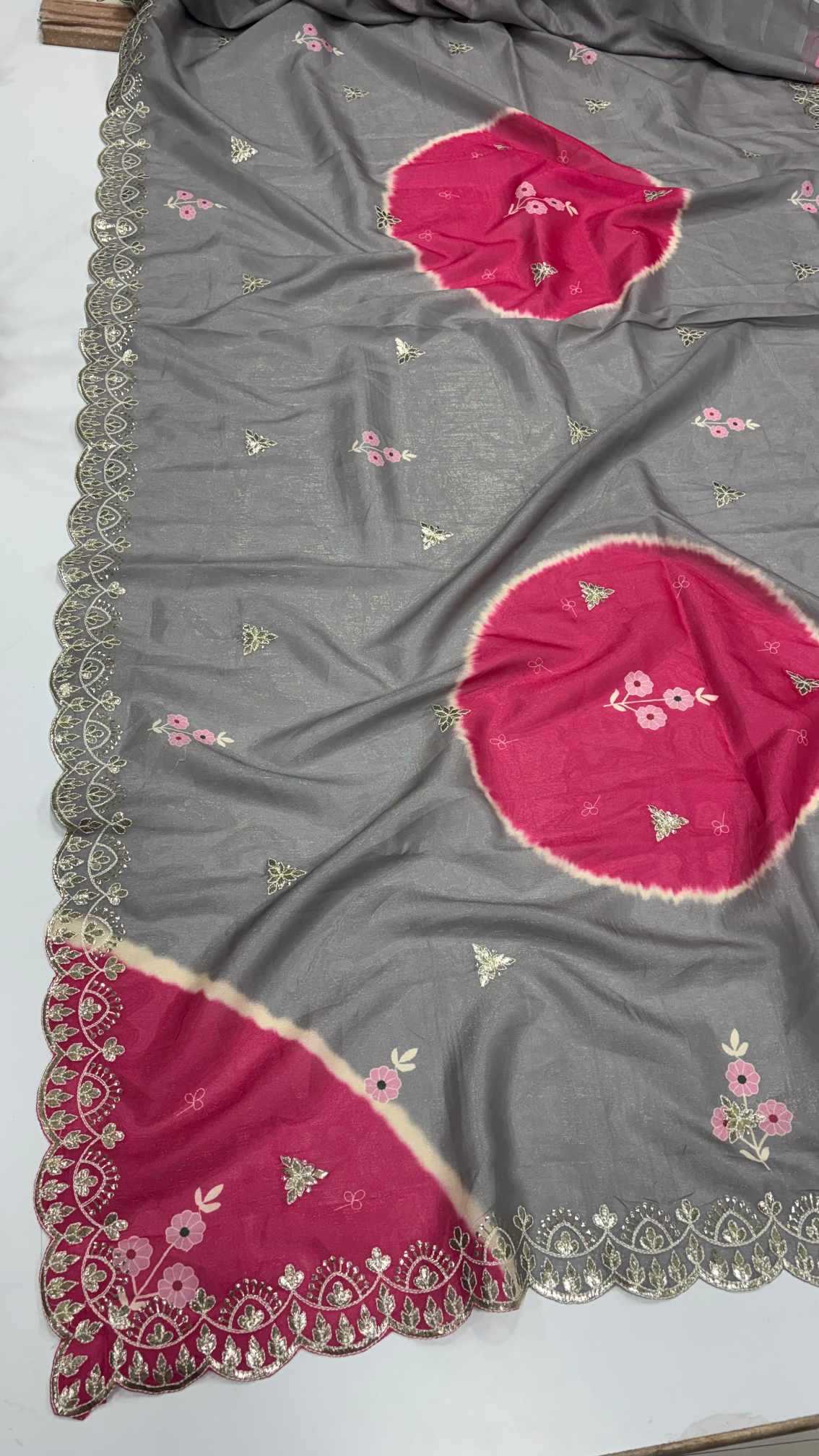 Ynf Cotton RIN102 Doria Sarees Wholesale Party Wear Sarees Fancy Sarees Gota Patti Sarees Manufacturer- Kapda Export