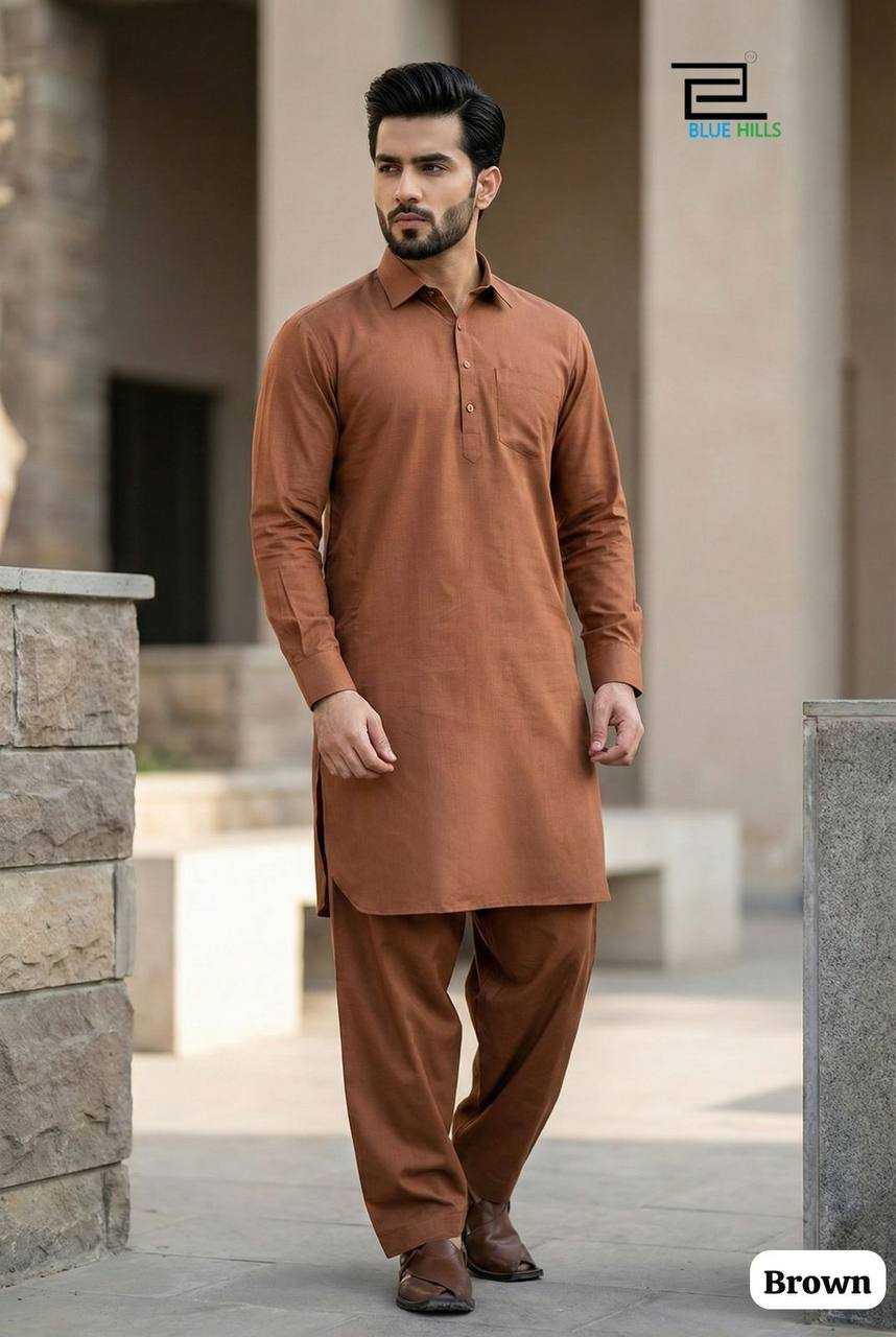 Ynf Cotton RIN125 Pathani vol 1 Mens Wear Festive Collections Wholesale Mens Kurtas Men Cotton Kurta Eid Collections Manufacturer- Kapda Export